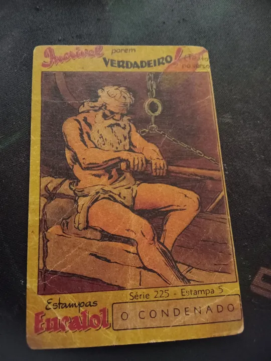 Antigo card sabonetes Eucalo série 225 estampa 5 condenado 1866