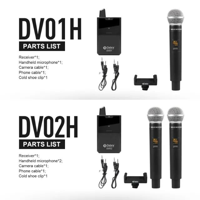 Microfones de mesa Duplo Debra uhf sem fio DSLR - Foto 5