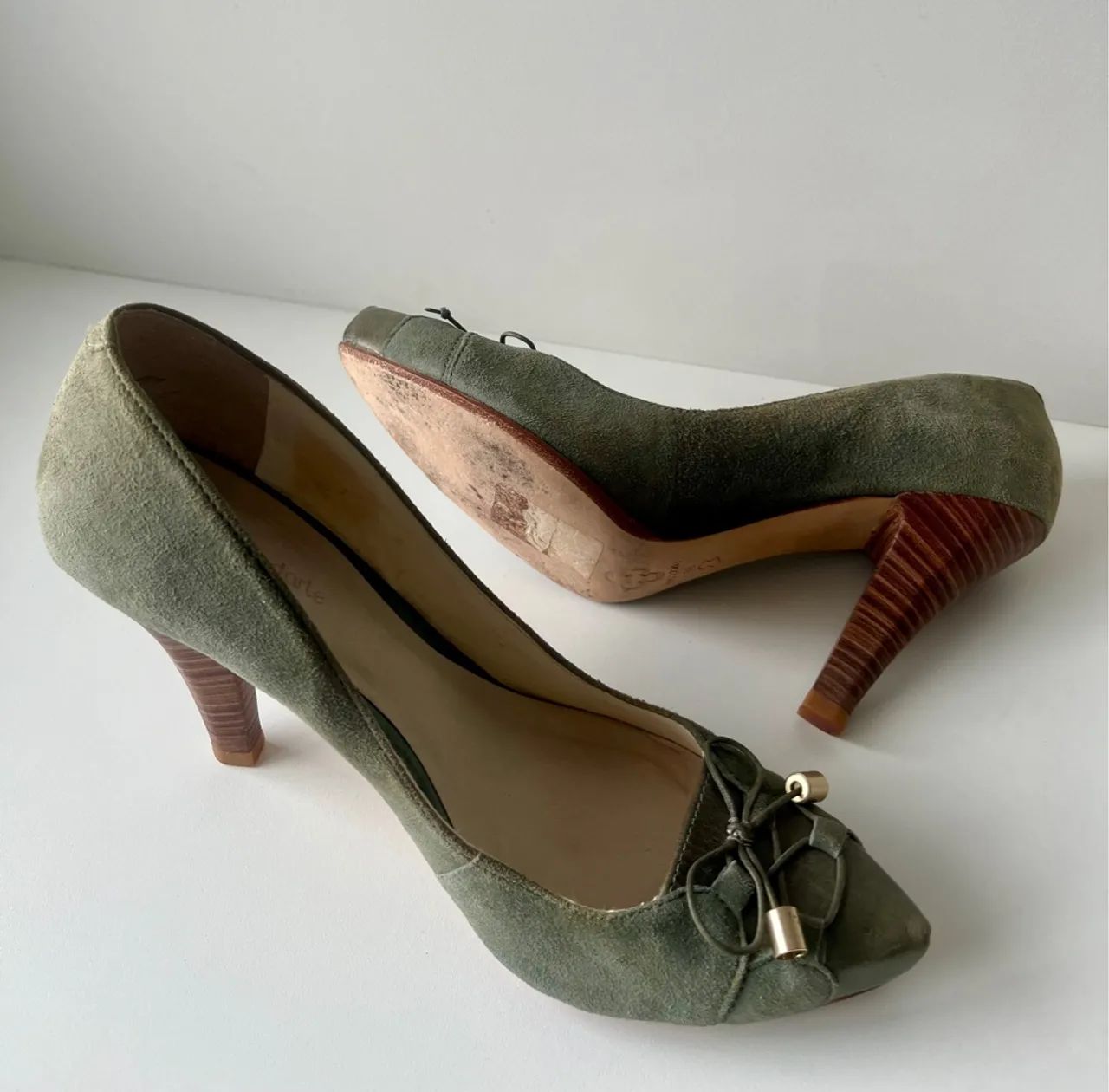 Sapato couro verde Capodarte - Foto 4
