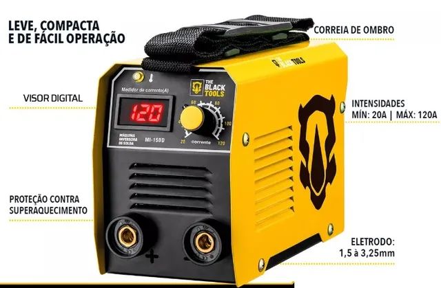 Máquina Solda Inversora Mma 120A com Display The Black Tools 50-60hz 220v  - Produto Origi - Foto 2