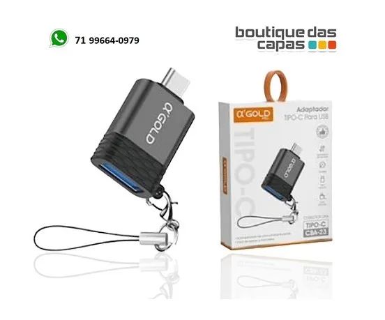 Adaptador OTG para usb-c tipo-c A Gold CBA-23 notebook iphone 15 samsung motorola xiaomi - Foto 2
