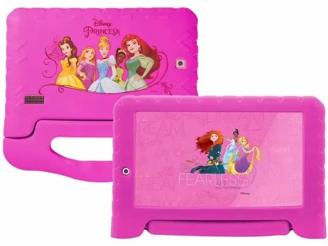 Lacrado Tablet Infantil Princesas 64Gb+4Gb Android 8.1 Oreo Multilaser - Rosa - Foto 4