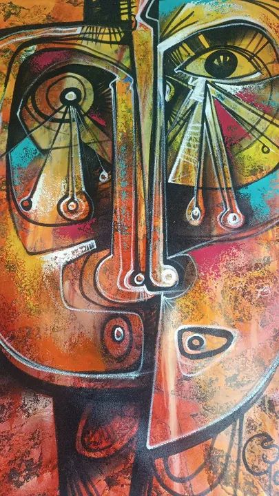 Quadro Tela Abstrato Renomado  Pintor Simeon Gonzales - Foto 5