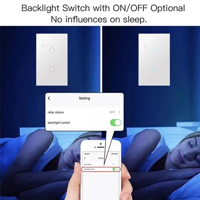 Interruptor de 2 Botões Wifi Tuya, compatível com Alexa, Inteligente  - Foto 2