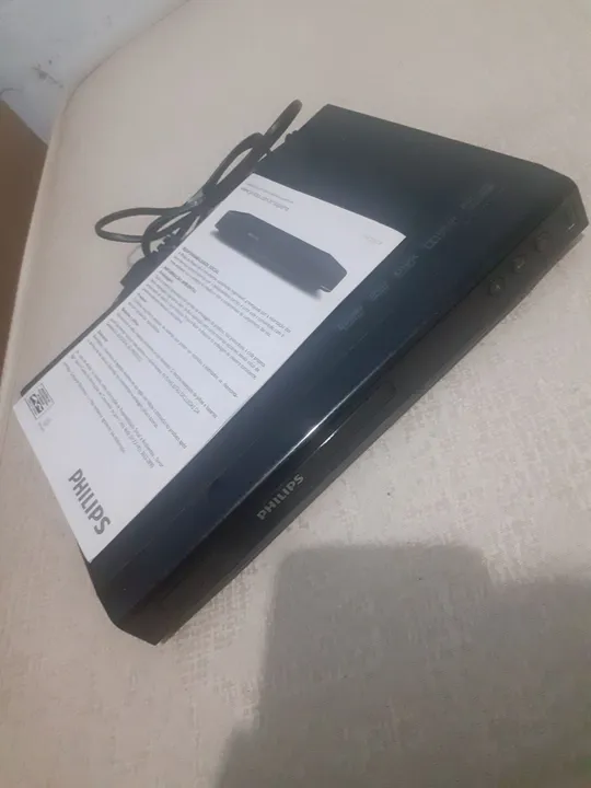 dvd player philips, modelo:dvp2850x/78, com tudo