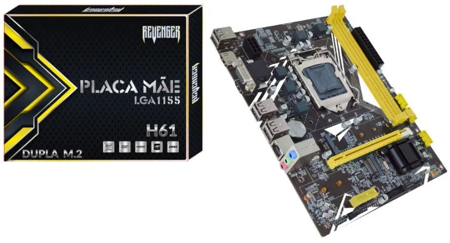 Placa Mãe Intel Nova Geração de Placas LGA1155 H61/K M2 NVMe Nova na Caixa e Lacrada - Foto 3