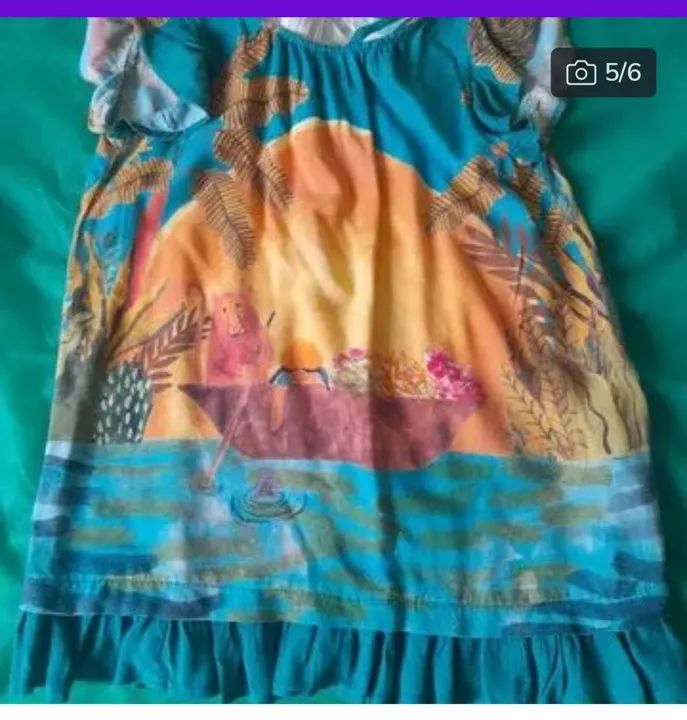 Vestido Infantil Estampado Fabula