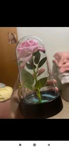 Rosa bela e a fera encapsulada 15cm  - Foto 3