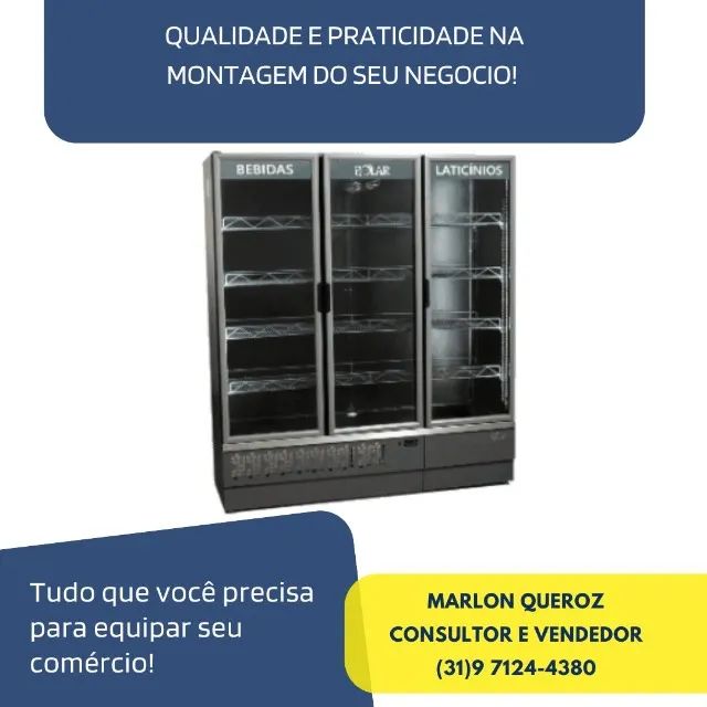 Expositor de Bebidas 3 Portas Polar Novo