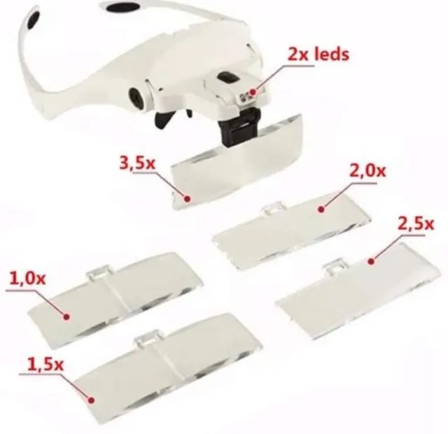  * chegou super �Óculos lupa led com 5 lentes  - Foto 2