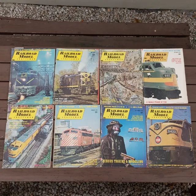 Coleção com 8 edições da Model Railroader - ferromodelismo