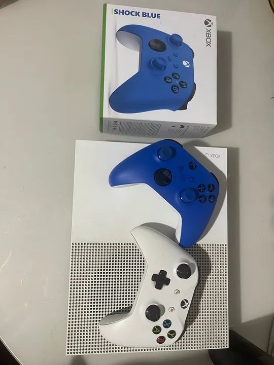 Controle Xbox Series X/S - Shock Blue e Branco - Foto 2
