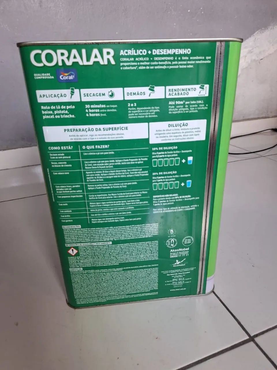 Vende-se 1 Lata 18l de tinta Coral 150,00 - Foto 3