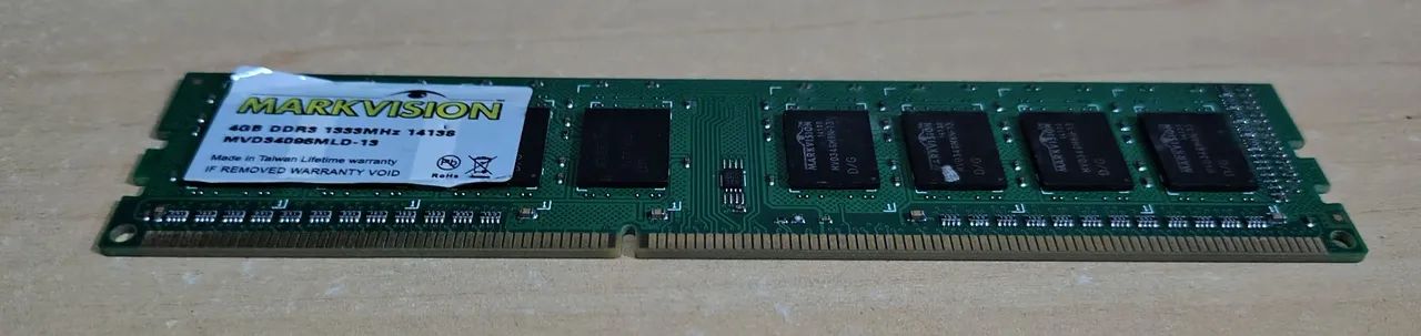 Memória RAM 4GB DDR3 1333MHz Markvisioon