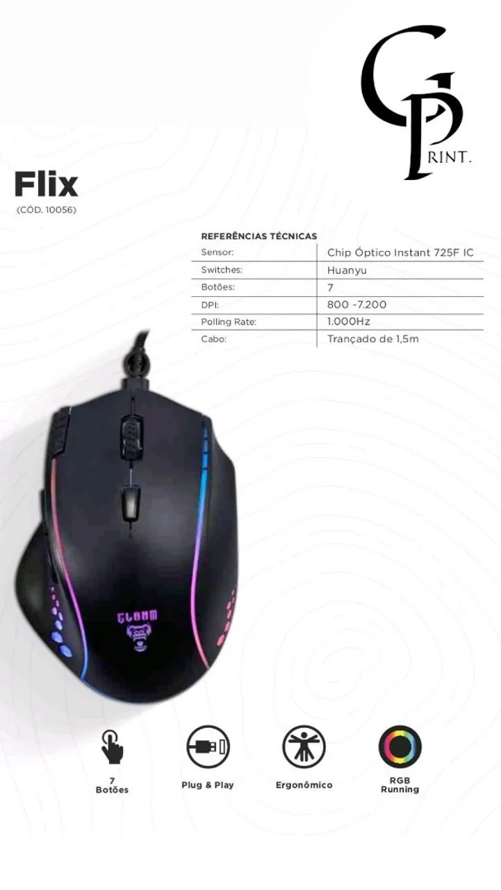 MOUSE GAMER - CLANM PROMOÇÃO! - Foto 3