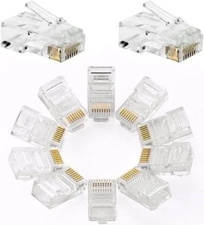 Conector Plug Rj45 Cat5e Cat6 para cabo de rede  - Foto 3