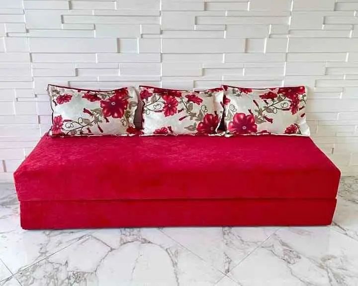 Sofá Cama de 3 lugares - Floral - Foto 2