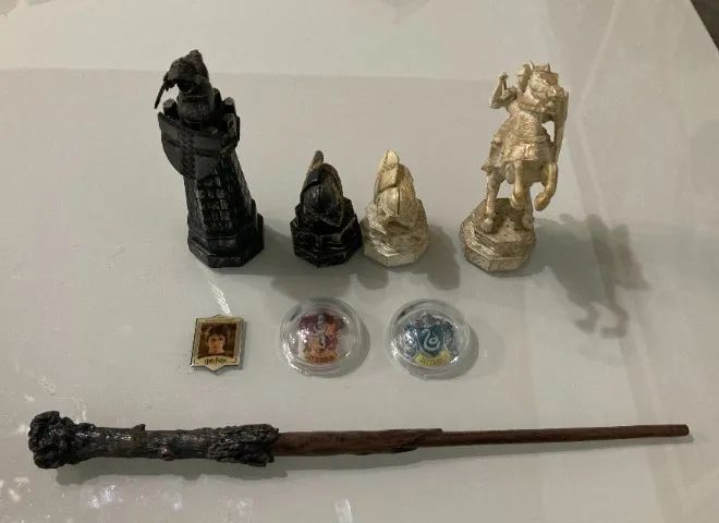 Peças e Varinha Xadrez Harry Potter Ed. Planeta De Agostini