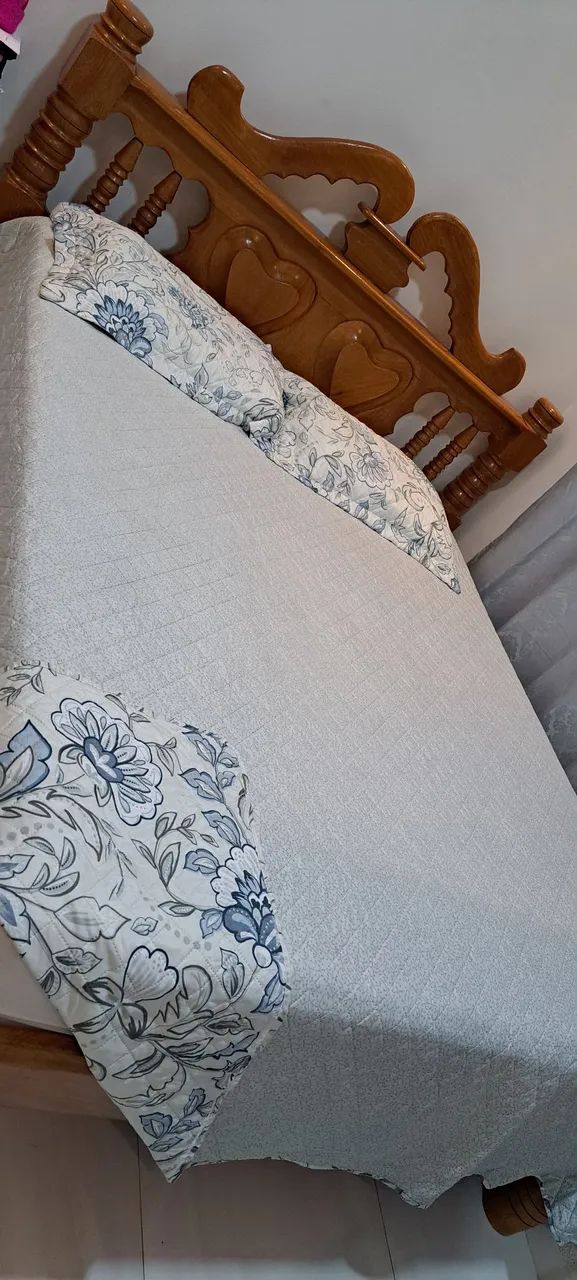 Cama de casal-madeira cerejeira - Foto 4