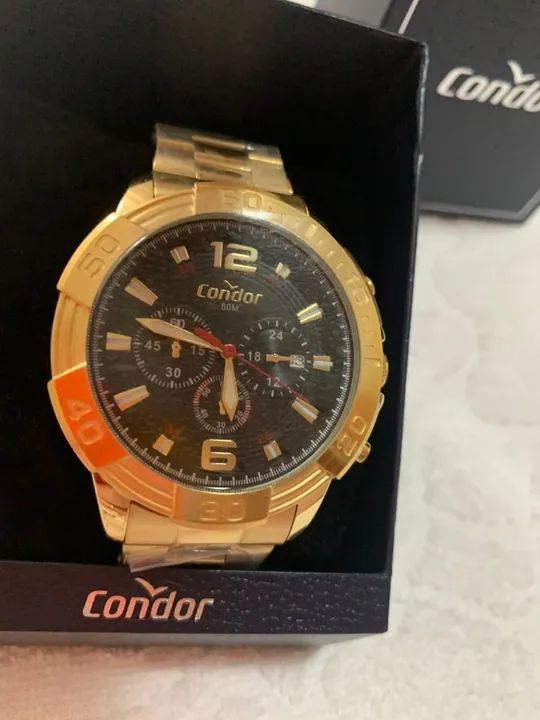 Relógios Michael Kors Dourado Feminino e Condor Masculino  - Foto 4