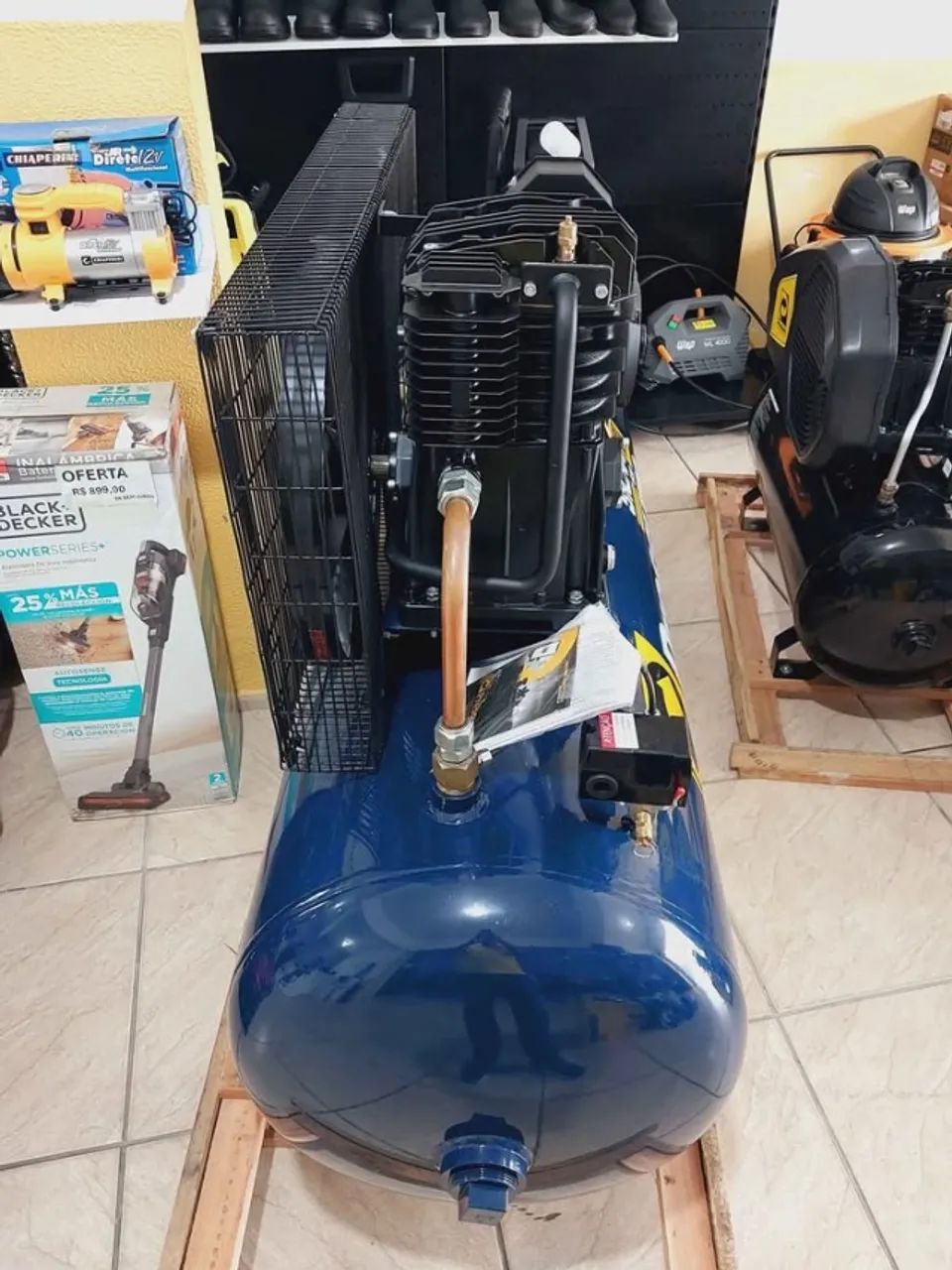 Compressor de ar 250L e 175Lbs e 5hp Trifásico Storm 600 20pcm - Pressure (Loja) - Foto 3