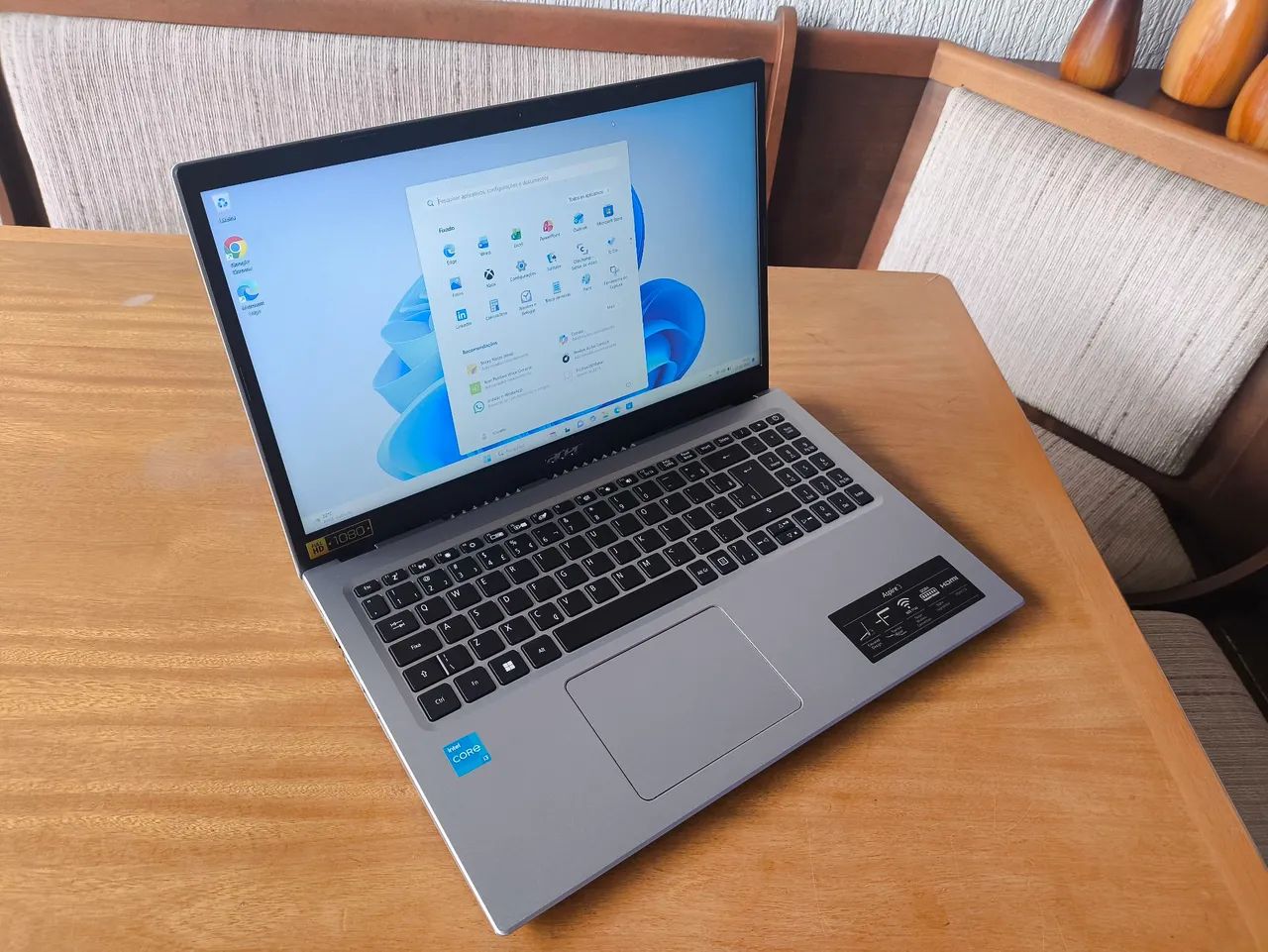 Notebook Acer i3 (11th), SSD M2 nvme de 256 GB, 8 de RAM, Windows