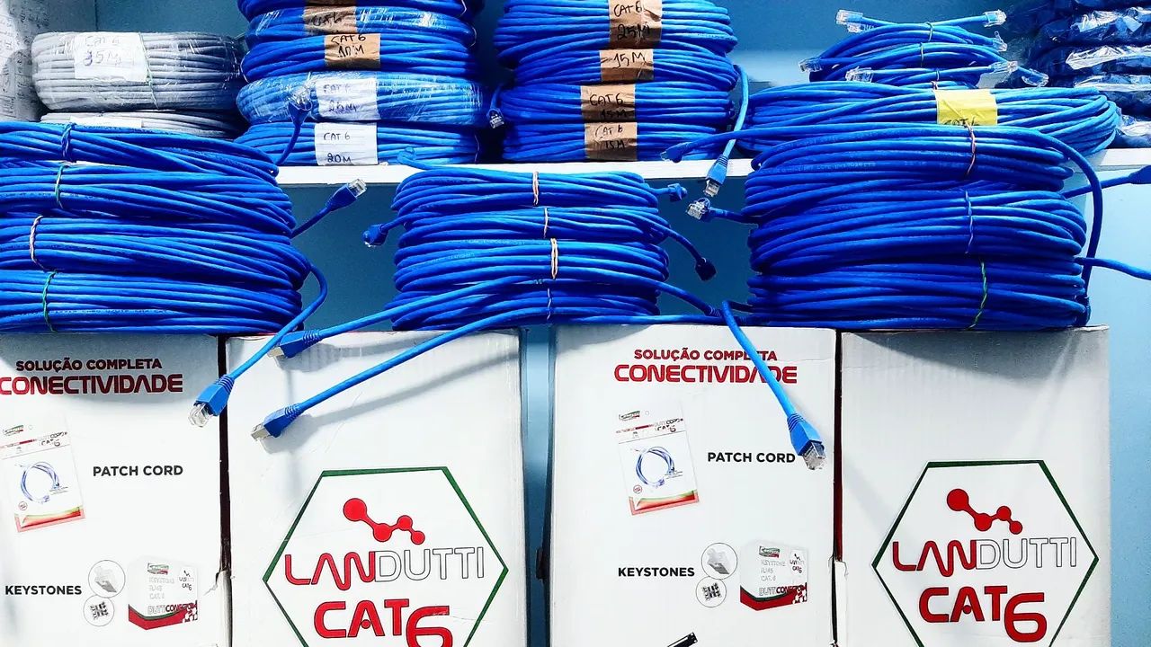 CABO DE REDE INTERNET CAT6 100% COBRE 5,10,15,20,25,30,40,50 METROS  - ENTREGA GRÁTIS  - Foto 2