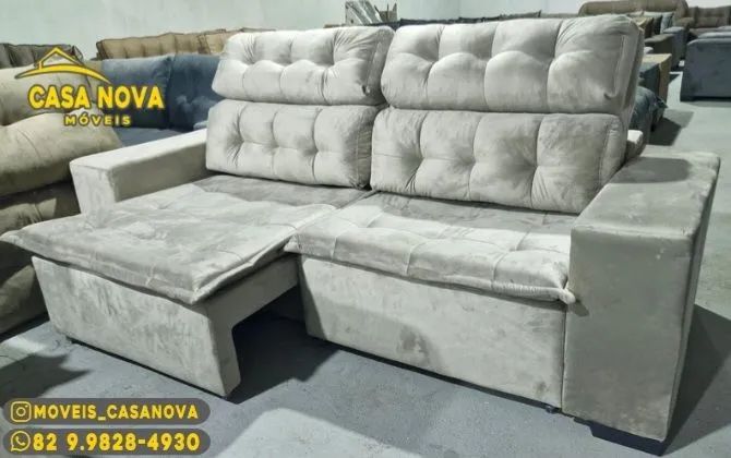 Sofá Retrátil e Reclinável 230cm  - Foto 2