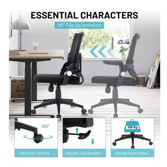 Cadeira Diretor Tela Duna Preta 34027 Braço Regulável Conforto Ergonômico - Foto 6