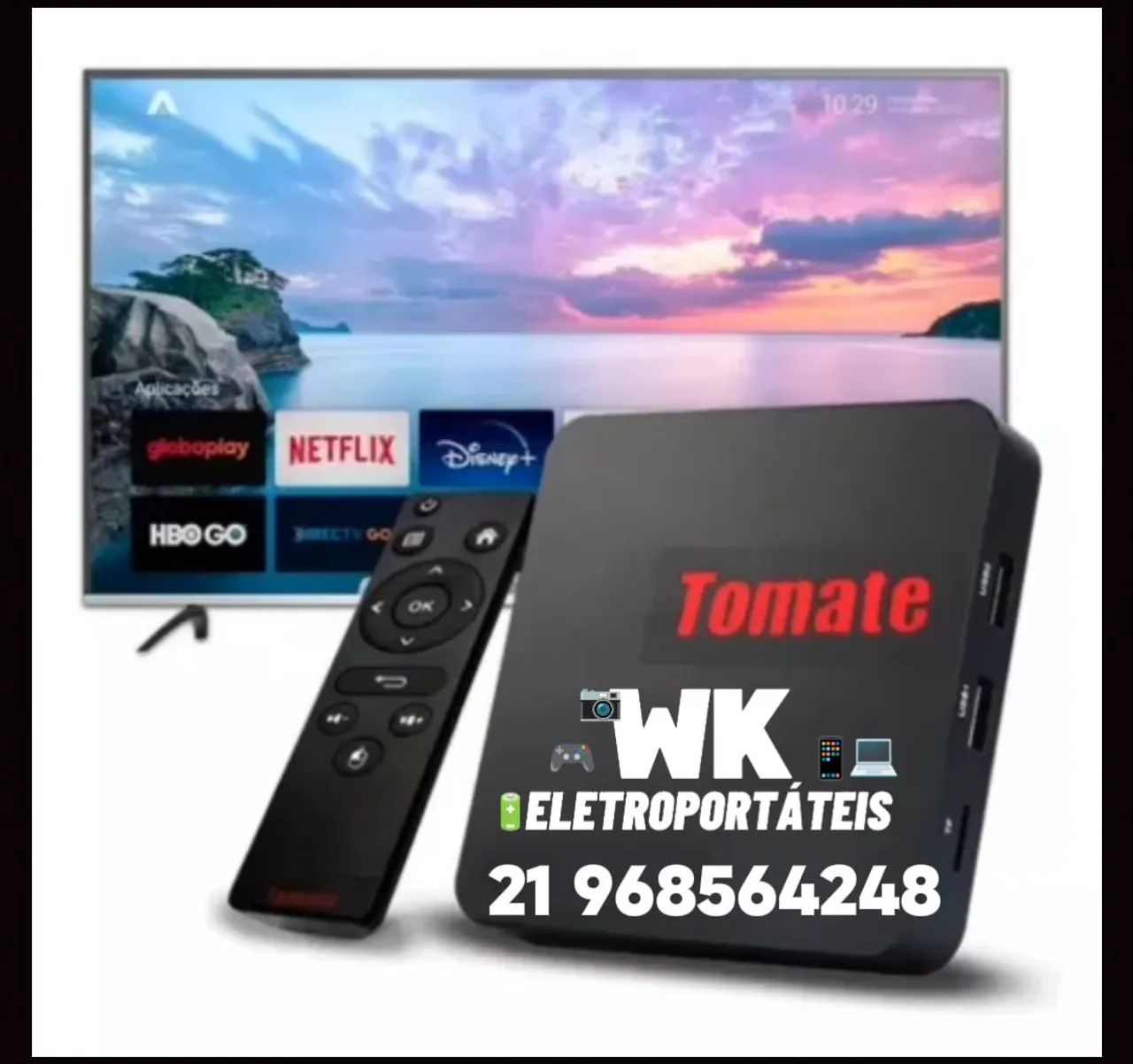  Tv box Tomate WK - Aparelho de Streaming (entrego)