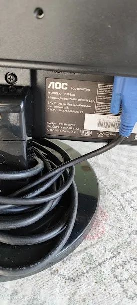 Monitor Computador AOC 1619SWA LCD 15.6" - Preto - Widescreen - Foto 2