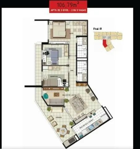 Smart Residence no Centro/ Opções com 1,2 e 3 Dormitórios/ Vista Pro Rio - Foto 3