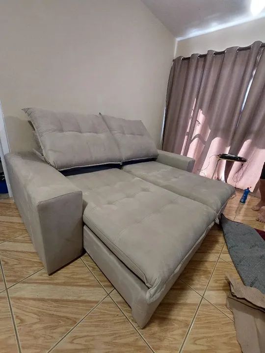 Sofá maravilhoso na promoção super mega confortável com 18cm PILLOW  - Foto 4