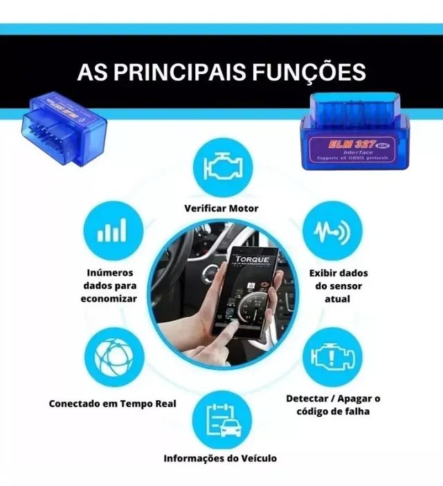 scanner automotivo bluetooth android elm327 - Foto 4