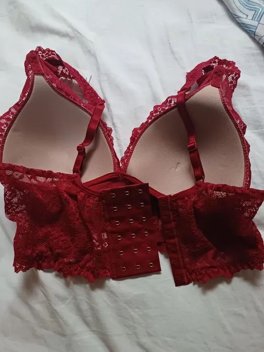Sutiã de renda vermelho DeMillus - Foto 3