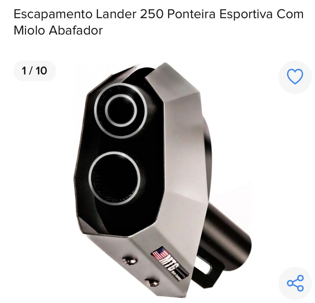 Escapamento esportivo para moto lander 250 - Foto 3