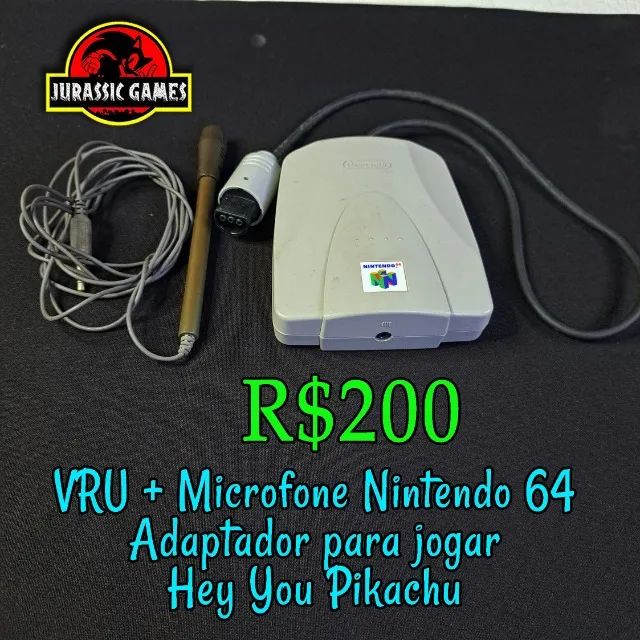 Nintendo 64 Adaptador VRU Com Microfone para Hey You Pikachu - N64
