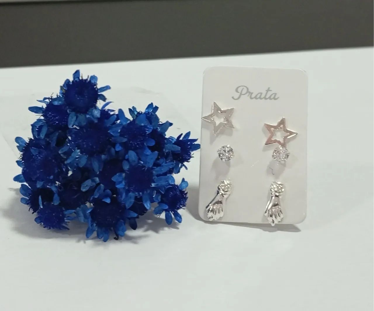 Trio de brincos prata 925 legítima diversos modelos 
