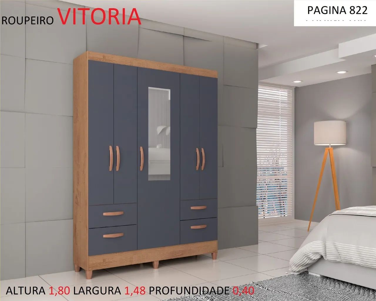 GUARDA ROUPA CASAL TEMOS APARTI DE 869.99 - Foto 3