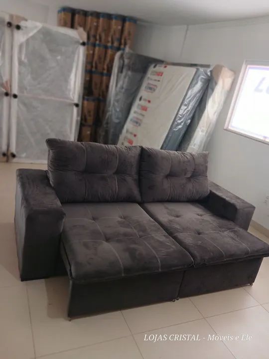 Sofá de Canto em Suede - Novo! - Foto 5