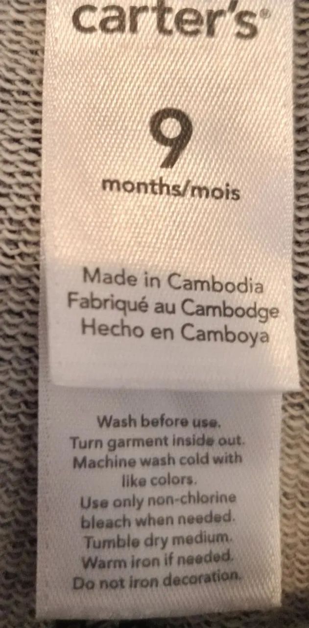 Calça Carter's 9 meses jeans mescla preto - Foto 3