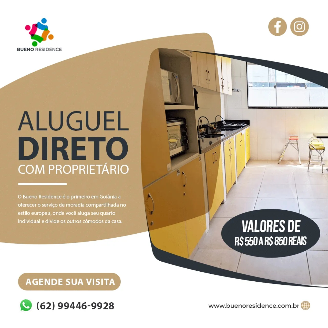 Flat para aluguel com 9 metros quadrados 1 quarto em Vila Santa Efigênia - Goiânia - GO