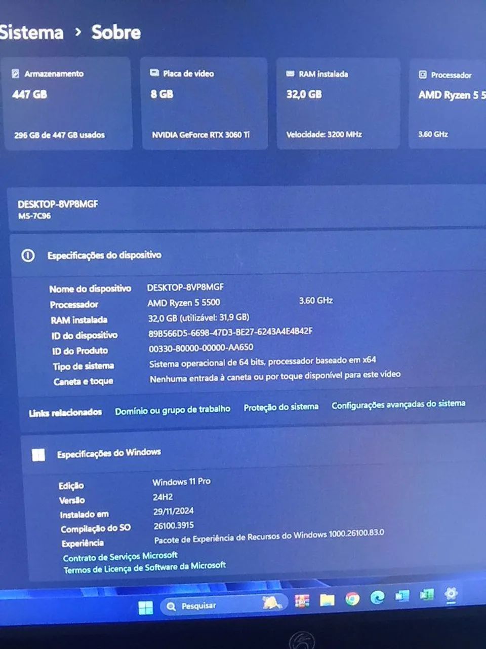 PC Gamer Completo - AMD Ryzen 5 5500 - GeForce RTX 3060 Ti