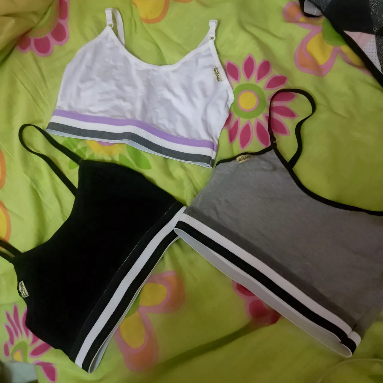 3 tops viscose elastano alcinha