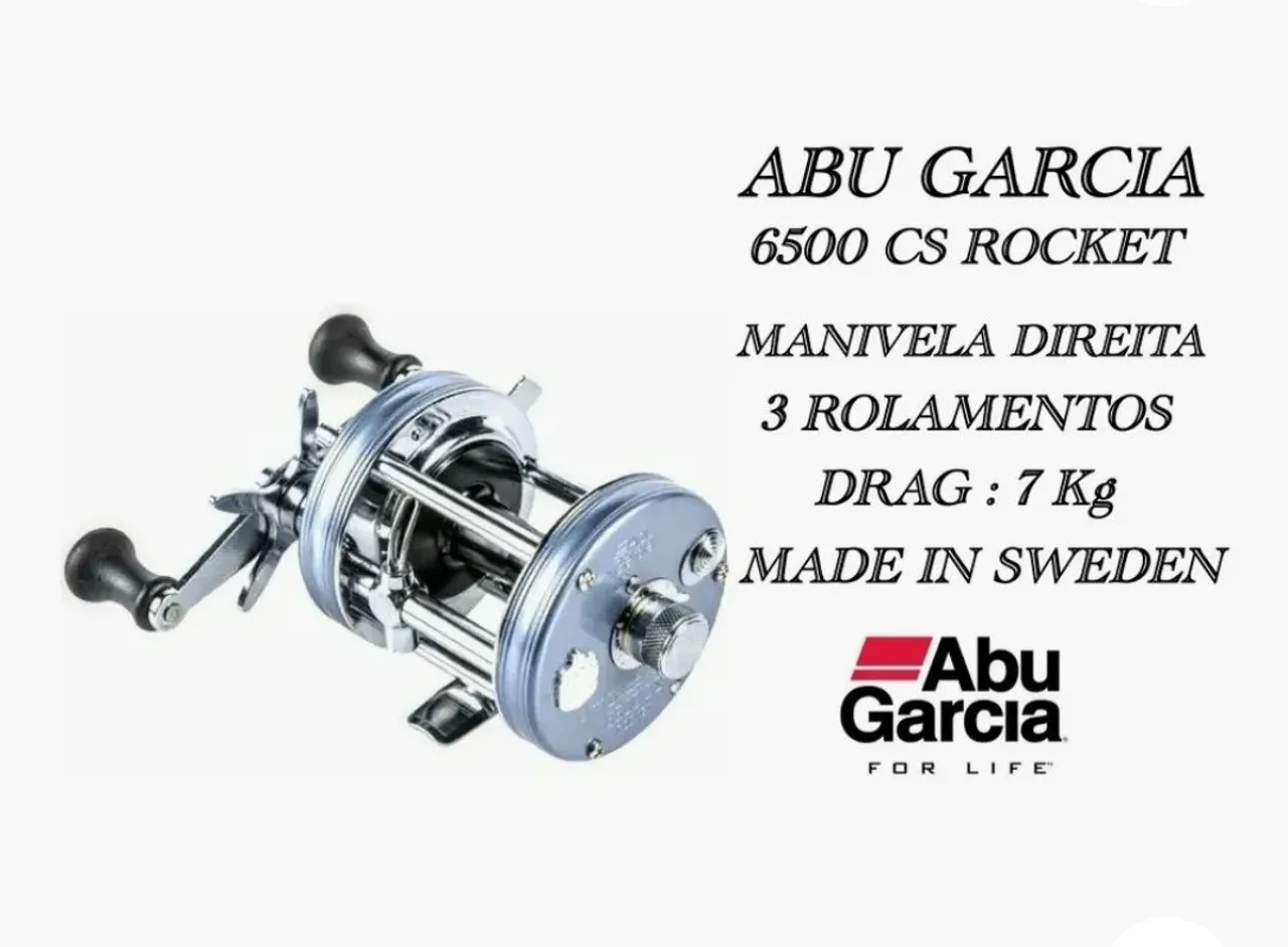 Carretilha Abu Garcia 6500 CS Rocket - Pesca Esportiva