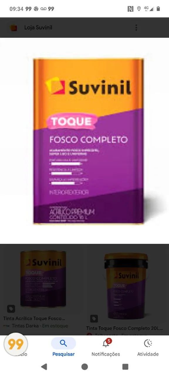 Lata Suvinil fechada cor gelo