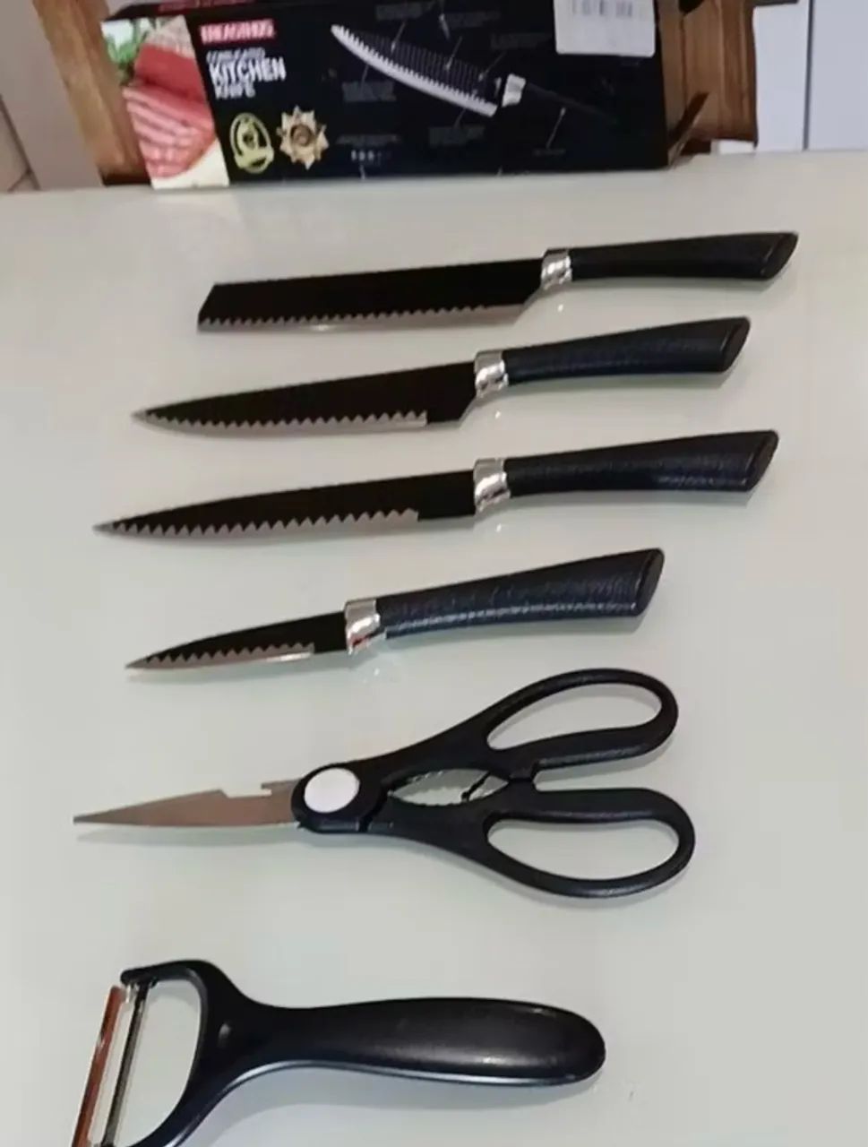 Kit de Facas 6 Peças - Design Moderno, Afiado e Resistente