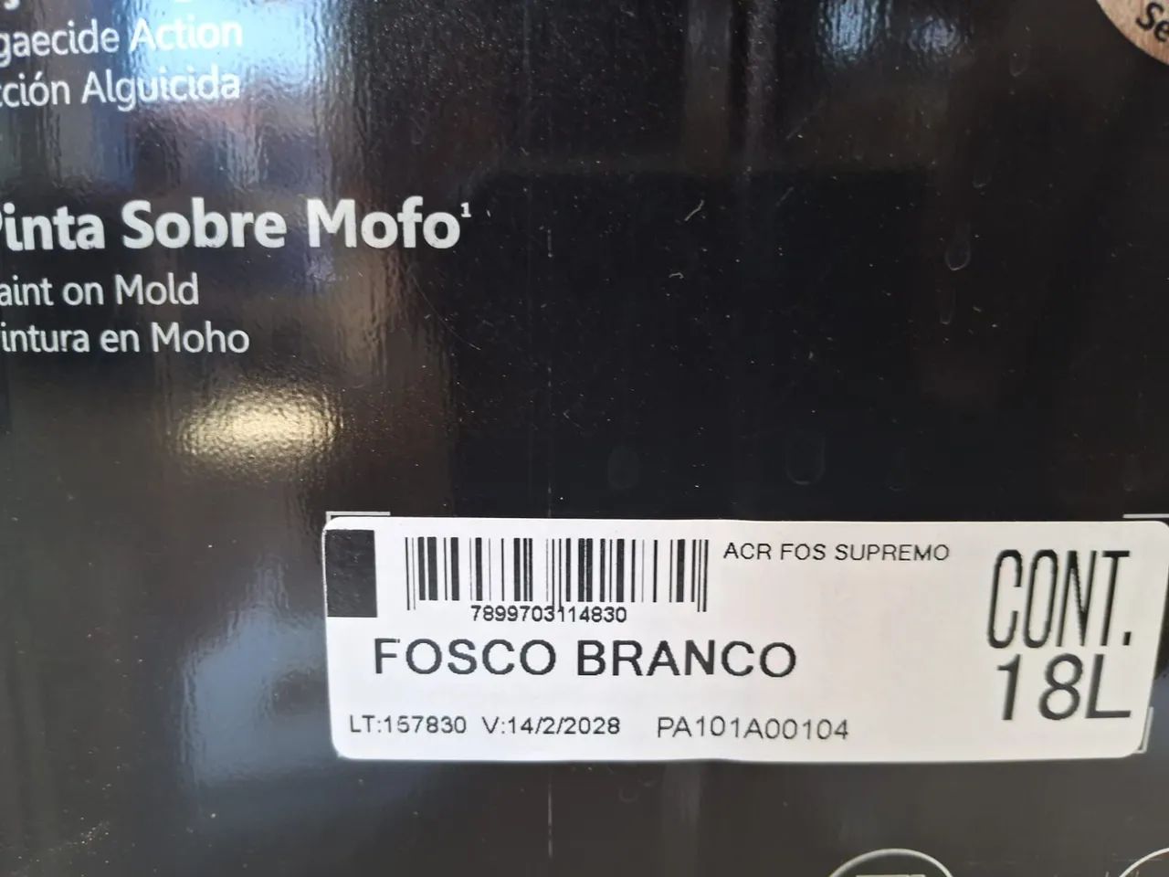 Tinta Acrílica Super Premium Alessi 18L - Fosco Branco - Foto 2