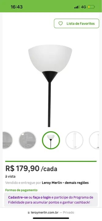 Luminária de chão com cúpula branca - Foto 2