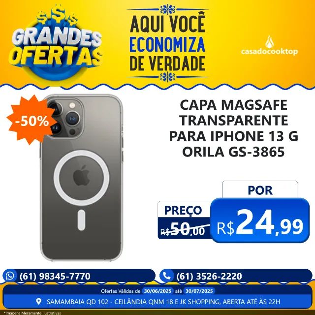 Capa Magsafe Transparente Para Iphone 13 G Orila GS-3865
